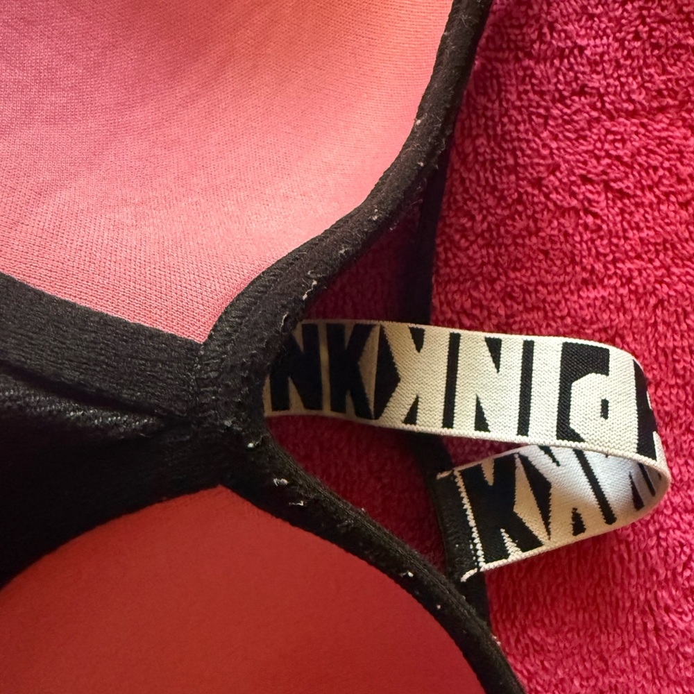 PINK Victoria's Secret Black Camo Seamless Bralette with Mesh Band - Picture 8 of 9